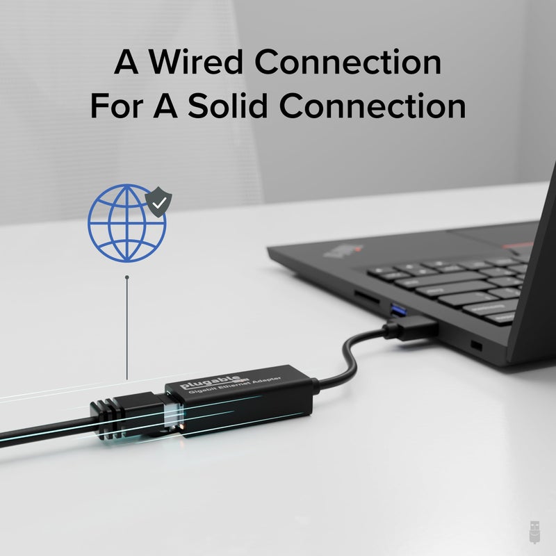 Plugable USB to Ethernet Adapter, USB 3.0 to Gigabit Ethernet, Compatible with Windows 11, 10, 8.1, 7, XP, macOS, Linux, Chrome OS - Image 3